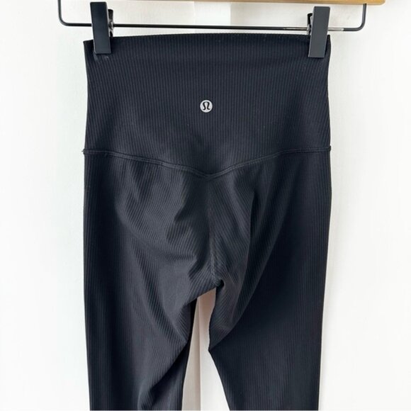 LULULEMON black Align Ribbed High-Rise Pant 25" - Picture 7 of 8